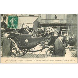 carte postale ancienne 33 BORDEAUX. La Daumont présidentielle Cours Intendance 1910