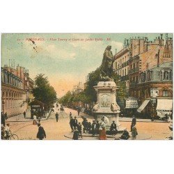 carte postale ancienne 33 BORDEAUX. Place Tourny Cours Jardin Public 1917