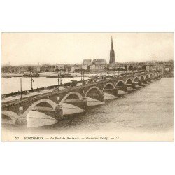 carte postale ancienne 33 BORDEAUX. Pont de Bordeaux 77