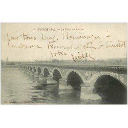 carte postale ancienne 33 BORDEAUX. Pont de Pierre n°39