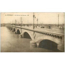 carte postale ancienne 33 BORDEAUX. Pont Garonne 1927