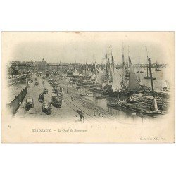 carte postale ancienne 33 BORDEAUX. Quai de Bourgogne vers 1900