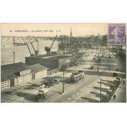 carte postale ancienne 33 BORDEAUX. Quais 1929 J.G 35