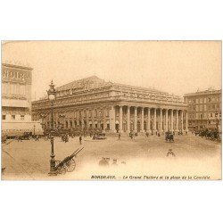 carte postale ancienne 33 BORDEAUX. Théâtre Place Comédie 1921