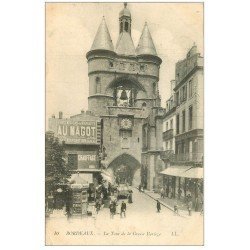 carte postale ancienne 33 BORDEAUX. Tour Grosse Horloge 1909