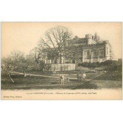 33 CAMARSAC. Eleveurs Cheval et Boeufs au Château