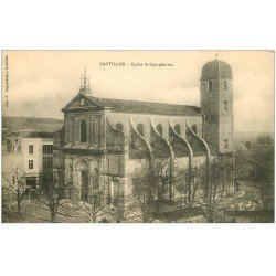 carte postale ancienne 33 CASTILLON. Eglise Saint-Symphorien. Ed Zappatereau