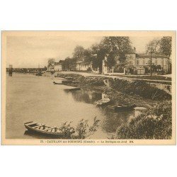 carte postale ancienne 33 CASTILLON. La Dordogne en Aval