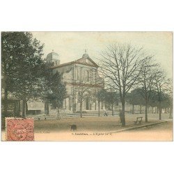 carte postale ancienne 33 CASTILLON. L'Eglise 1904 en couleur