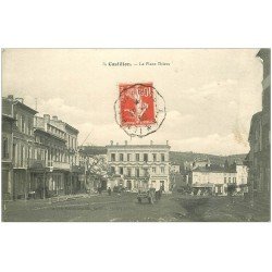 carte postale ancienne 33 CASTILLON. Place Thiers 1909