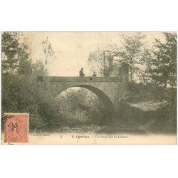 33 CASTILLON. Un Pont sur la Lidoire 1905. Cachet T du Facteur