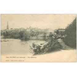 carte postale ancienne 33 COUTRAS. Berger et Moutons vers 1903