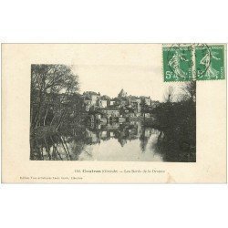 carte postale ancienne 33 COUTRAS. Bords de la Dronne 1919