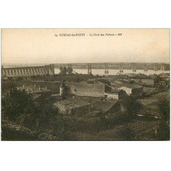 carte postale ancienne 33 CUBZAC-LES-PONTS. Le Pont des Piétons