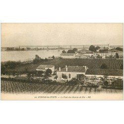 33 CUBZAC-LES-PONTS. Pont du Chemin de Fer et Vignes