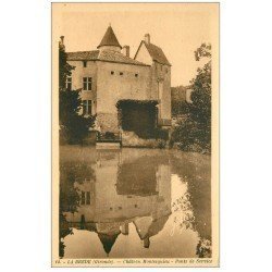 carte postale ancienne 33 LA BREDE. Château Montesquieu Ponts de Service