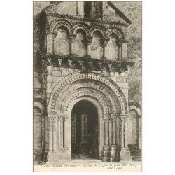 carte postale ancienne 33 LA BREDE. Portique Eglise