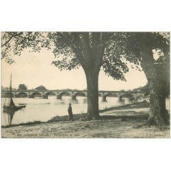 carte postale ancienne 33 LIBOURNE. Perspective du Pont