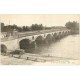carte postale ancienne 33 LIBOURNE. Pont sur la Dordogne 1914 Bureau du Port (octroi)...
