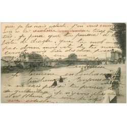 carte postale ancienne 33 LIBOURNE. Pont Suspendu