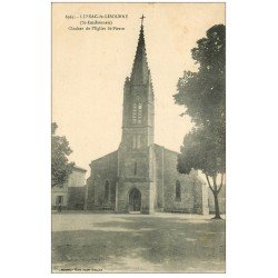carte postale ancienne 33 LUSSAC-DE-LIBOURNE. Clocher Eglise vers 1918