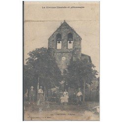 carte postale ancienne 33 NAUJEAU. L'Eglise. En état (défaut)...