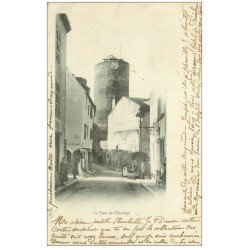 carte postale ancienne 03 VICHY. Tour de l'Horloge 1902. Timbre Taxe