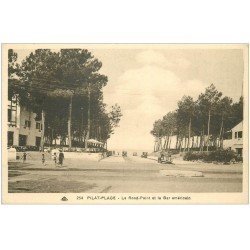 carte postale ancienne 33 PILAT-PLAGE. Bar Américain Rond-Point