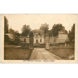 carte postale ancienne 33 PREIGNAC. Château de Malle vers 1948