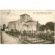 carte postale ancienne 33 SAINT-DENIS-DE-PILES. Eglise et Cimetière 1945