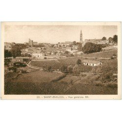 carte postale ancienne 33 SAINT-EMILION. Vue générale 1944 BR 22