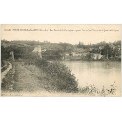 carte postale ancienne 33 SAINTE-TERRE-LAVAGNAC. Port Coteaux Saint-Jean de Blaignac
