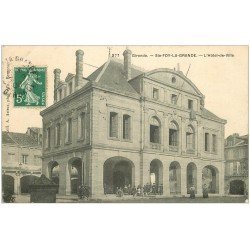 carte postale ancienne 33 SAINT-FOY-LA-GRANDE. Hôtel de Ville 1908