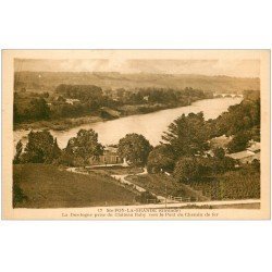 carte postale ancienne 33 SAINT-FOY-LA-GRANDE. Pont du Chemin de Fer