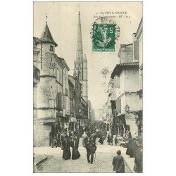 carte postale ancienne 33 SAINT-FOY-LA-GRANDE. Rue de Langalerie 1908