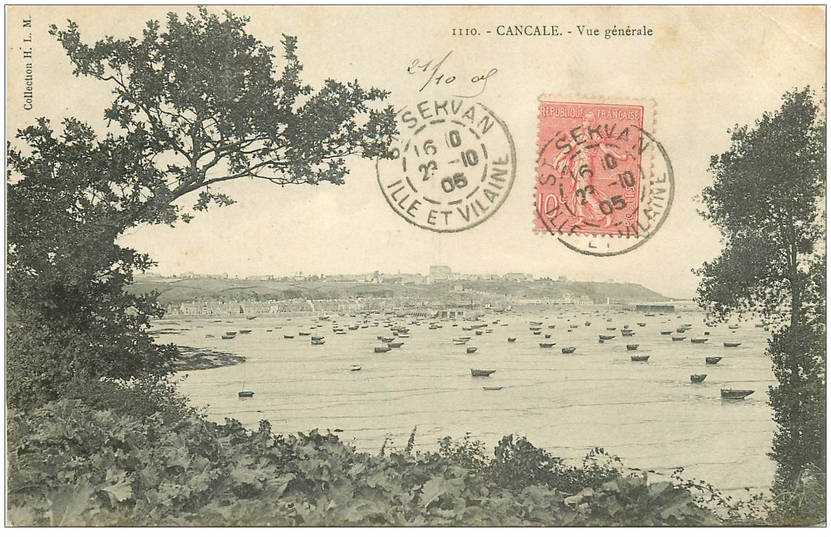 carte postale ancienne 35 CANCALE. Vue générale 1905