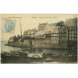 carte postale ancienne 35 DINARD. La Cale à Marée Haute 1905 Restaurant Bellevue