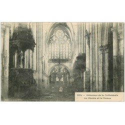 carte postale ancienne 35 DOL. Cathédrale Chaire et Choeur