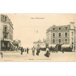 carte postale ancienne 35 PARAME. Carrefour Rochebonne Hôtels vers 1900