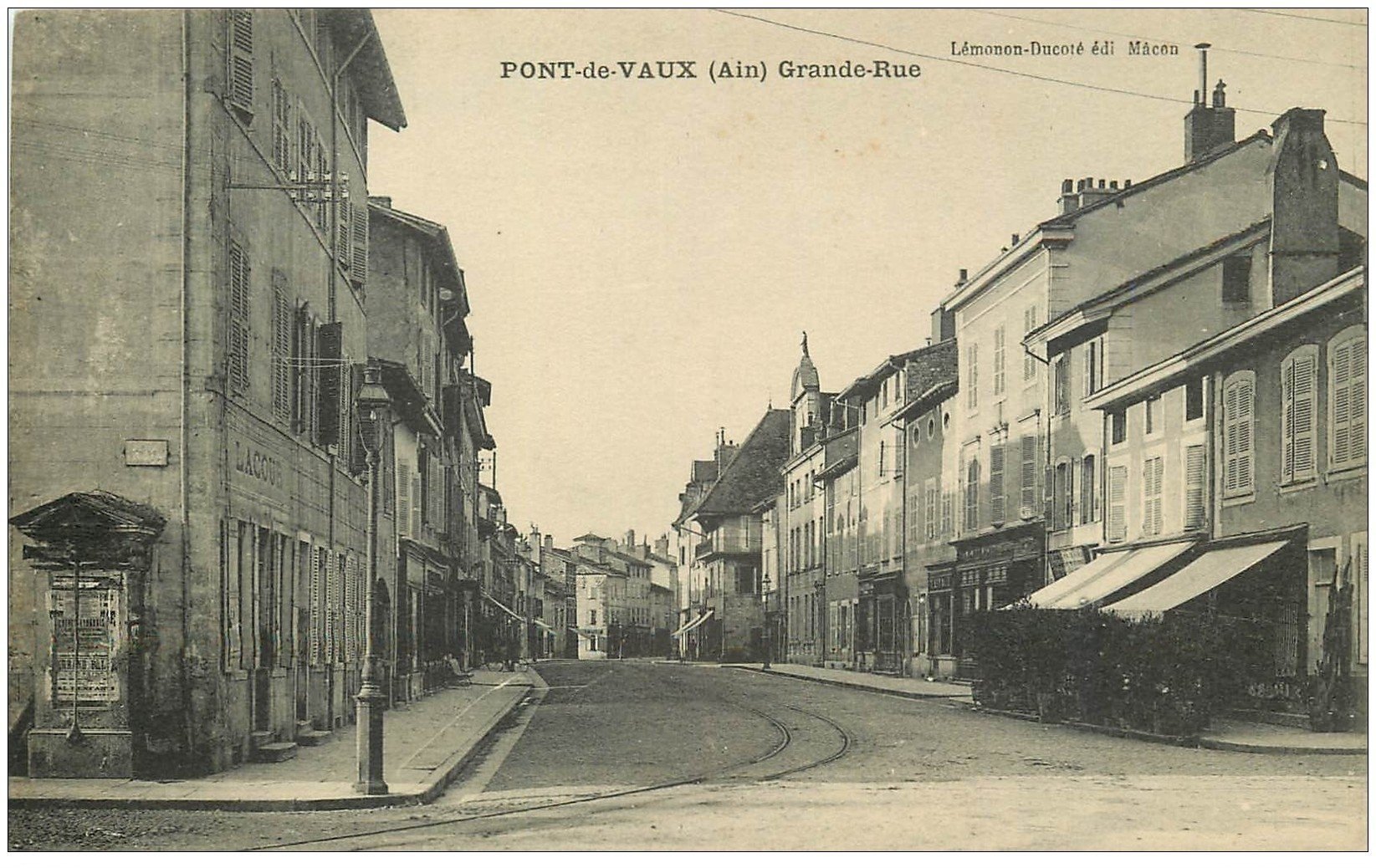 carte postale ancienne 01 PONT-DE-VAUX. Grande Rue