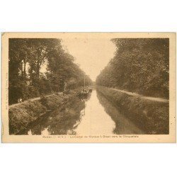 carte postale ancienne 35 REDON. Péniches Canal vers Gicquelais