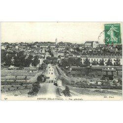 carte postale ancienne 35 RENNES. 1916 Vue générale