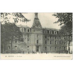 carte postale ancienne 35 RENNES. Lycée 1918