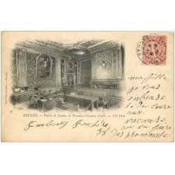 carte postale ancienne 35 RENNES. Palais Justice Première Chambre Civile 1903