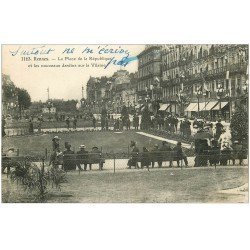 carte postale ancienne 35 RENNES. Place République