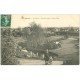 carte postale ancienne 35 RENNES.Thabor Jardin Cours d'Eau 1908