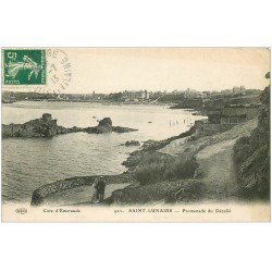 carte postale ancienne 35 SAINT-LUNAIRE. Promenade du Décollé 1913