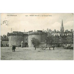 carte postale ancienne 35 SAINT-MALO. Grande Porte 1912