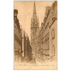 carte postale ancienne 35 SAINT-MALO. Grande Rue 1927