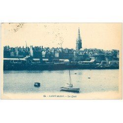 carte postale ancienne 35 SAINT-MALO. Quais 1927